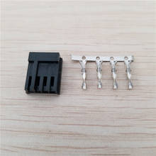 Conector de disquete e terminais de plástico, pequeno, preto, 4 pinos, 100 2024 - compre barato