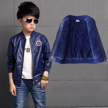 Children's Boys Winter Jacket 2018 New Fashion Winter Clothes Fur Coat Baby Thicken Velvet Leather Jacket Toddler Boy Jackets 2024 - buy cheap