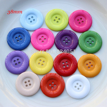 50pcs/lot Multi Colors Large 4 holes Round Resin Buttons 38mm(1.49") DIY sewing scrapbook,for Christmas' day-14colors for pick 2024 - buy cheap