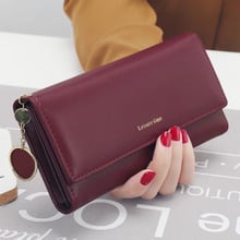 New 2021 Fashion Wrist band Women Wallets Long Style Multi-functional wallet Purse Fresh PU leather Female Clutch Card Holder 58 2024 - buy cheap