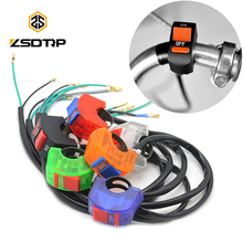 Zsdtrp-interruptor de farol, 12v, cor preta, botão liga/desliga, conjunto, para motocicleta, scooter 2024 - compre barato