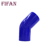 FIFAN 51 мм/57 мм/63 мм/76 мм/45 градусов локоть силиконовый резиновый Столяр изгиб/2 дюйма/2,5 дюйма/3 дюйма силиконовый интеркулер охлаждающей жидкости шланг 2024 - купить недорого