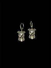 Trendy cute Pitbull drop earrings gold silver plated  earrings women fashion jewelry from india bridal earing 2024 - buy cheap