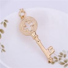 P271 Free Shipping silver plated Necklace, 925 fashion silver jewelry Golden Clover key /NCHDETOE NCHDETOE 2024 - buy cheap