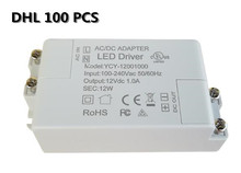 DHL 100pcs  12W DC 1.0A 12V AC 100-240V Lighting Transformers high quality safe Driver for LED strip 3528 5050 power supply 2024 - buy cheap