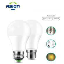 LED Dusk to Dawn Light Bulb 10W 15W E27 B22 Smart Light Sensor Bulbs AC85-265V Automatic Indoor/Outdoor Lighting Lamp for Porch 2024 - buy cheap