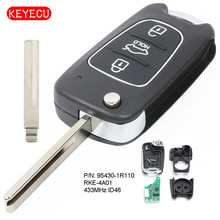 Keyecu Upgraded Flip Remote Key Fob 3 Button 433MHz ID46 Chip for Hyundai Accent 2011-2014 P/N: 95430-1R110 2024 - buy cheap
