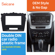 Seicane Black Double Din Car Radio Fascia Panel for 2015 Suzuki Vitara Dash Kit Surround Panel Decorative Frame Face Plate 2024 - buy cheap