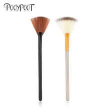Pooypoot Makeup Brushes Soft Slim Fan Shape Cosmetic Brush Blending Highlighter Contour Loose Powder Brushes Foundation Tools 2024 - buy cheap