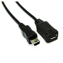 25cm USB 2.0 Mini B 5-Pin male to Micro female Adapter cable 25cm with braided shield 2024 - buy cheap