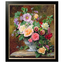 Golden Panno,Needlework,Embroidery,DIY Floral Painting,Cross stitch,kits,14ct  Roses Pansies Cross-stitch,Sets For Embroidery 2024 - buy cheap