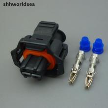 shhworldsea 50sets 2 Pin car Waterproof Plug  diesel common rail injector pin auto electrical female sensor connector terminal 2024 - buy cheap