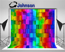 Радужные Цветные Блоки абстрактные фоны Высокое качество компьютерная печать стены фотостудия фон 2024 - купить недорого