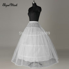 New 100% High Quality A Line plus size 3-hoop 2-layer Tulle Wedding Bridal Petticoat Underskirt Crinoline for Wedding Dress 2024 - buy cheap