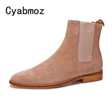 Botas informales estilo Chelsea de ante para hombre, botines de lujo, calzado informal, estilo desierto 2024 - compra barato