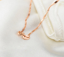 Authentic  Solid Rose Gold Necklace / Women's Cute Singapore Necklace 2024 - buy cheap