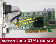 Бесплатная доставка, совершенно Новая графическая карта ATI Radeon 7000 32M DDR VGA/DVI/TVO AGP высокого качества 2024 - купить недорого