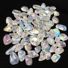 Natural Tumbled Stone gravel amazing Rainbow aura Quartz Healing meditation for decor Home Decor 2024 - buy cheap