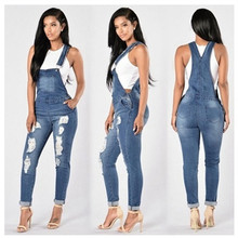 New Summer Womens Denim Jumpsuits Overalls Sexy Jeans ladies Spring Office Casual Pocket Pencil Pants Elegant Jeans Jumpsuit 2024 - buy cheap