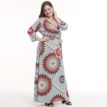 Women plus size 100kg dress Chic Female Loose Large Oversized Clothing hippie boho big size dress female  TA1164 2024 - buy cheap