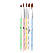 Ycyan 1 Pcs 5 Styles Nail Art Brush Tools Set Acrylic UV Gel Builder Painting Drawing Brushes Pens Cuticle Pusher Tool Colorful 2024 - buy cheap