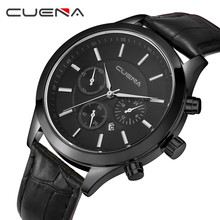 Fashion casual luxury black Mens Women watch Men's Leather Military Alloy Analog Quartz Wrist Watch Business Date Watches #20 2024 - buy cheap