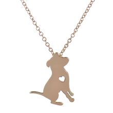 Shuangshuo Cute Pit Bull Choker Necklace Cartoon Dog with Heart Pendant Necklace for Women Long China Statement Necklace N194 2024 - buy cheap