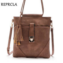 REPRCLA Высококачественная винтажная женская сумка через плечо с кисточкой сумки через плечо для женщин сумки-мессенджеры 2024 - купить недорого