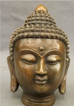 YM  318   9" Tibet Tibetan Bronze Copper Fo Shakyamuni Sakyamuni Buddha 2024 - buy cheap