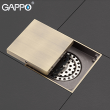 Gappo ralo de bronze antigo, saídas de resíduos de banheiro, tampa de piso quadrado, anti-odor, chuveiro do banheiro, filtro de chuveiro, sala de banho 2024 - compre barato