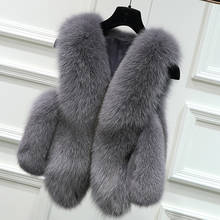 2019 New Winter Thick Warm Fur Vests Coat Women Faux Fox Fur Vest Short Coats High Quality Waistcoat Female Jacket Outerwear 2024 - buy cheap