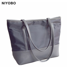 New Simple Fashion Designers Ladies Handbags Large Women Bags Solid Nylon Waterproof Shoulder Tote Bags PT1073 2024 - buy cheap