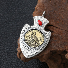 NewThai silver restoring ancient ways Indian chief totem thunderbird personality of men and women style pendant 2024 - buy cheap