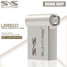 Suntrsi usb flash drive 64gb Mini usb stick 32gb 16gb pen drive Metal USB 2.0 4gb  Customized logo Waterproof Real Capacity 2024 - buy cheap