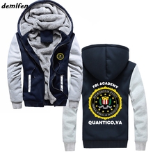 Fbi academy quantico va polícia estados unidos departamento de justiça hoodie moletom com capuz estampado masculino do exército jaqueta legal topos 2024 - compre barato