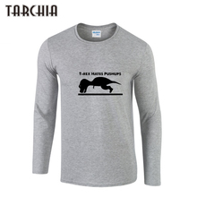 Tarchia 2022 roupas de algodão masculina tshirt moda outono dinossauro impresso t camisa dos homens o pescoço tshirt de fitness para homens camisetas topos 2024 - compre barato