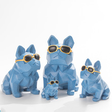 Hucha de resina creativa de Bulldog Francés, hucha para ahorrar dinero, adornos de decoración del hogar 2024 - compra barato