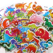 New 10 Sheets Cartoon Dinosaur Jurassic Animal Stickers Kids Toys Bubble Stickers Educational Toys for Baby PVC Stickers 2024 - buy cheap