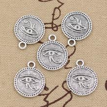 15pcs Charms Eye Of Horus 18x15mm Antique Bronze Silver Color Pendants Making DIY Handmade Tibetan Bronze Silver Color Jewelry 2024 - buy cheap