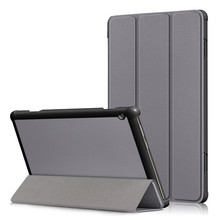 Funda abatible para tableta Lenovo Tab M10, TB-X605F, TB-X605L, 2019, de cuero PU, triple pliegue, soporte delgado, para LENOVO M10 10,1 2024 - compra barato
