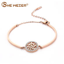 SHE WEIER charms stainless steel bracelets & bangles female chain link bracelet women jewelry accessories friendship bracelet 2024 - buy cheap