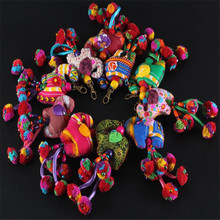 Chaveiro estilo elefante, chaveiro étnico de forma de elefante, bolso de mão com borla, presente de joia, 10 peças 2024 - compre barato