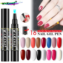 WiRinef Hybrid Gel Varnish Pen Brush No Need Top Base Gel One Step Nail Gel Polish Pen UV Gel Nail Art Varnish Lacquer 2024 - buy cheap