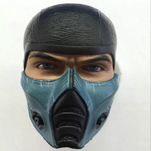 Extremidade de escala 1/6, brinquedos dragão misterioso ninjas cabeça esculpida com máscara removível modelo para figura de ação de 12 polegadas brinquedo 2024 - compre barato