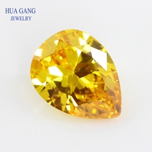 2x3~18x25mm Pear Shape Cut 5A Golden Yellow CZ Stone Synthetic Gems Cubic Zirconia For Jewelry Wholesale Free Shipping 2024 - buy cheap