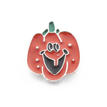 Hot Sale 10pcs/lot Enamel Smiling Face Pumpkin Silver Snap Button Fit 18mm/20mm Ginger DIY Snap Bracelet Halloween Gift Jewelry 2024 - buy cheap