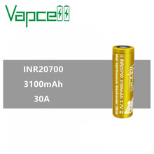 2 шт. VAPCELL INR20700 3100 мАч 20700 аккумуляторная батарея, литиевая батарея 30 А, электрический инструмент, 3,7 в, Дымчатая аккумуляторная батарея 2024 - купить недорого