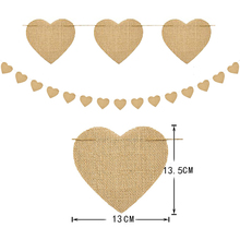 Wedding Party Banner Heart Shaped DIY Hanging Banner Pennant Banner for Wedding Valentine Baby Shower Party Decor 2024 - buy cheap