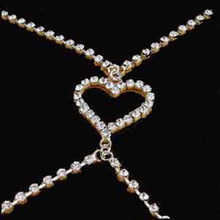 New silver hematite rhinestone heart fashion bra straps belt decorative ornament costume jewelry accessories  3pcsx 2024 - buy cheap