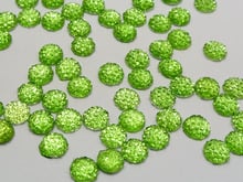 500 Soft Green Acrylic Round Flatback Dotted Rhinestone Beads 10mm 2024 - buy cheap